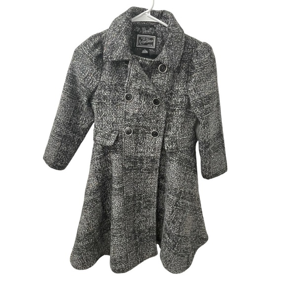 Rothschild Coat Black & Gray W/ Metallic Rainbow Threads Girl’s Size Small - Picture 1 of 14